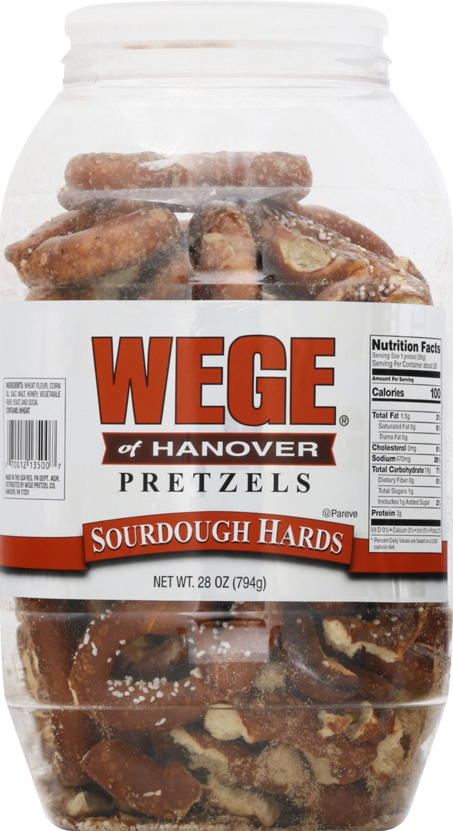 slide 2 of 9, Wege of Hanover Sourdough Hards Pretzels 28 oz, 28 oz