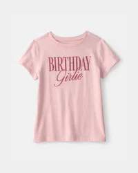 Carters Girls 'Birthday Girlie' Graphic Tee - Pink Pink XS
