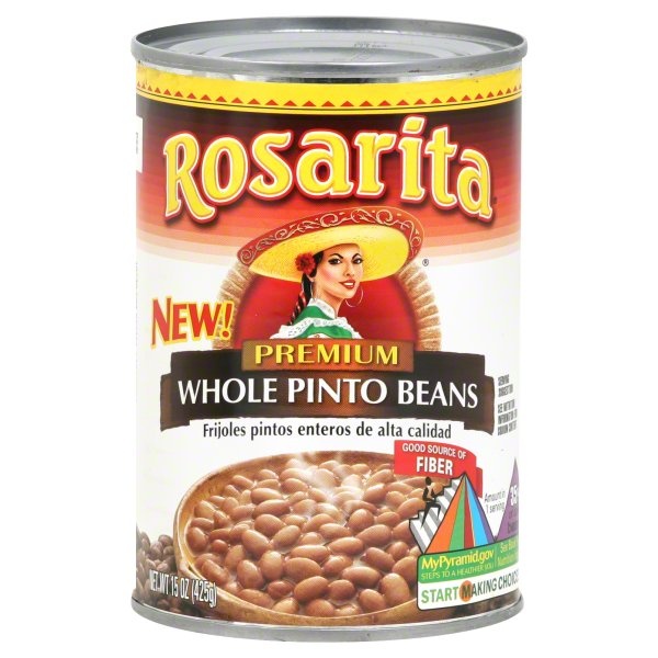 slide 1 of 1, Rosarita Whole Pinto Beans, 15 oz