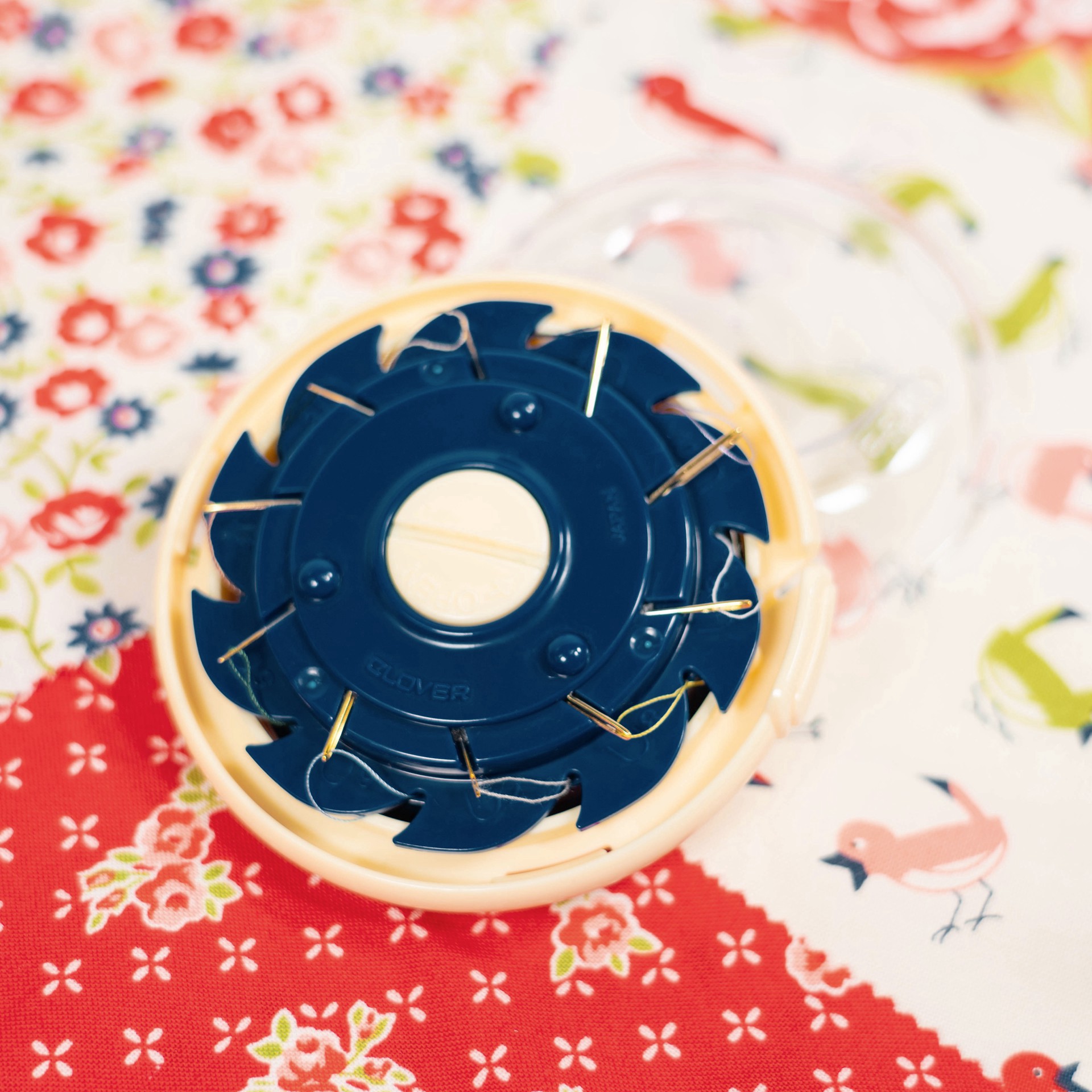 slide 6 of 7, Clover 3" Dome Threaded Needle Case, 3 in