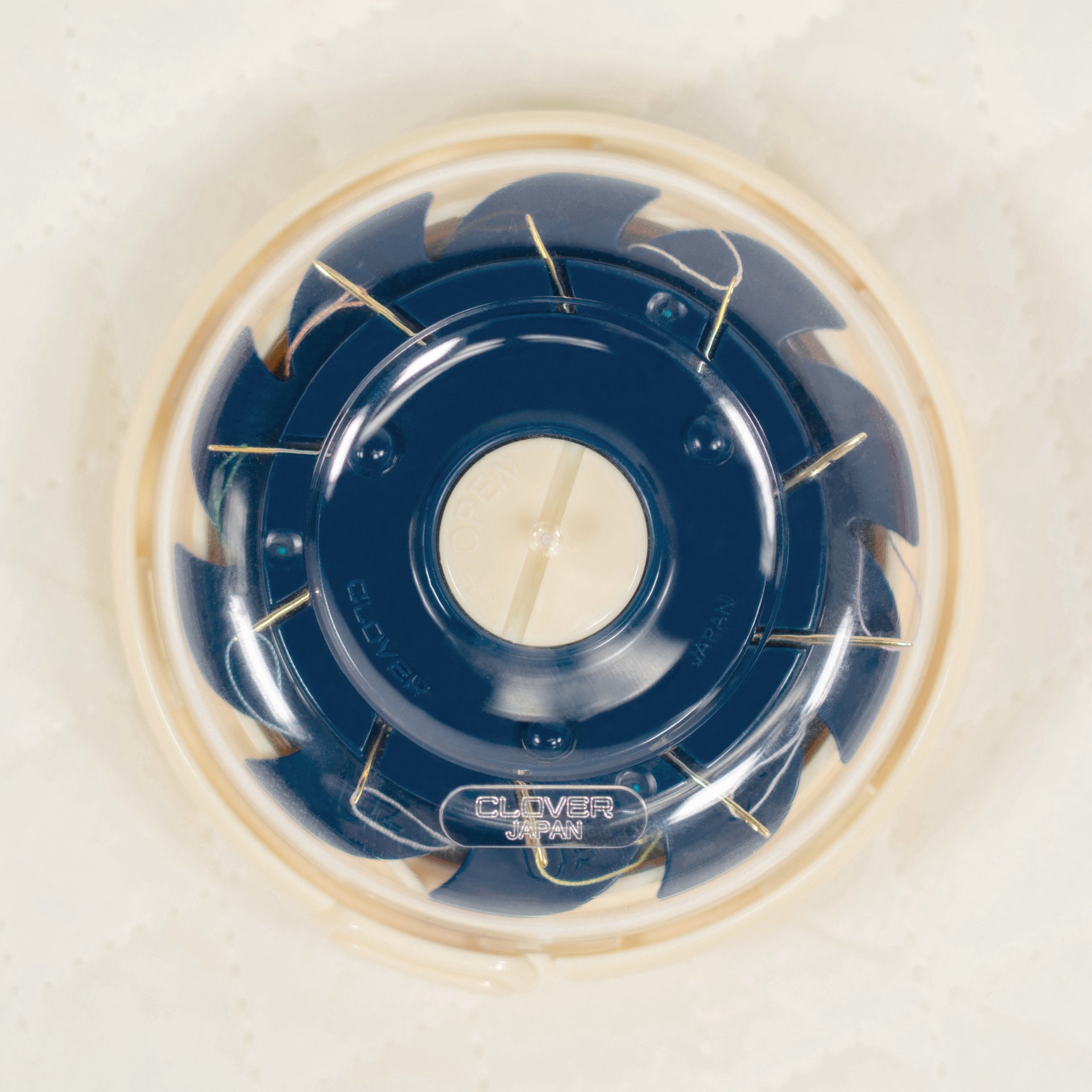 slide 3 of 7, Clover 3" Dome Threaded Needle Case, 3 in