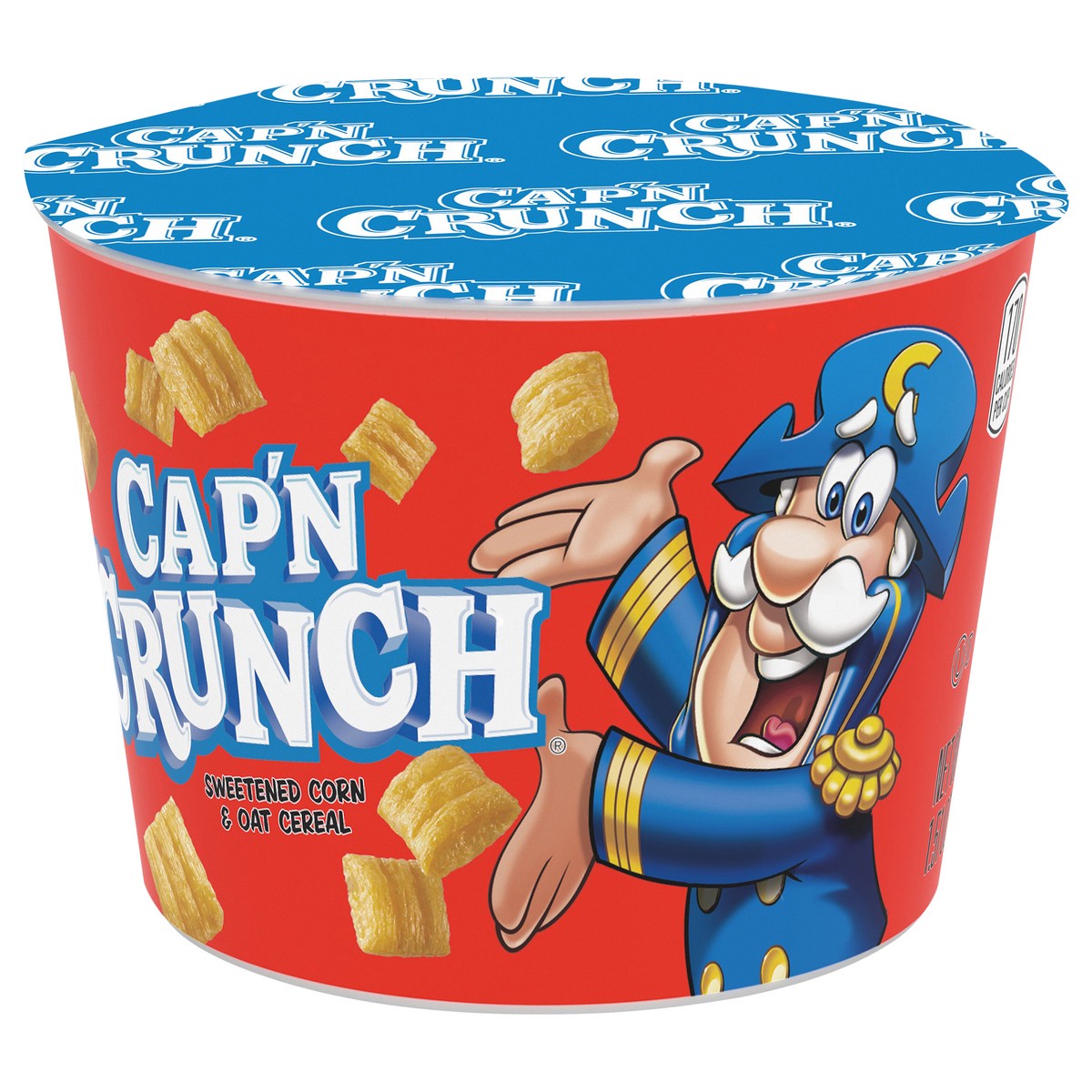 slide 1 of 6, Cap'N Crunch Sweetened Corn & Oat Cereal Cup, 1.51 oz