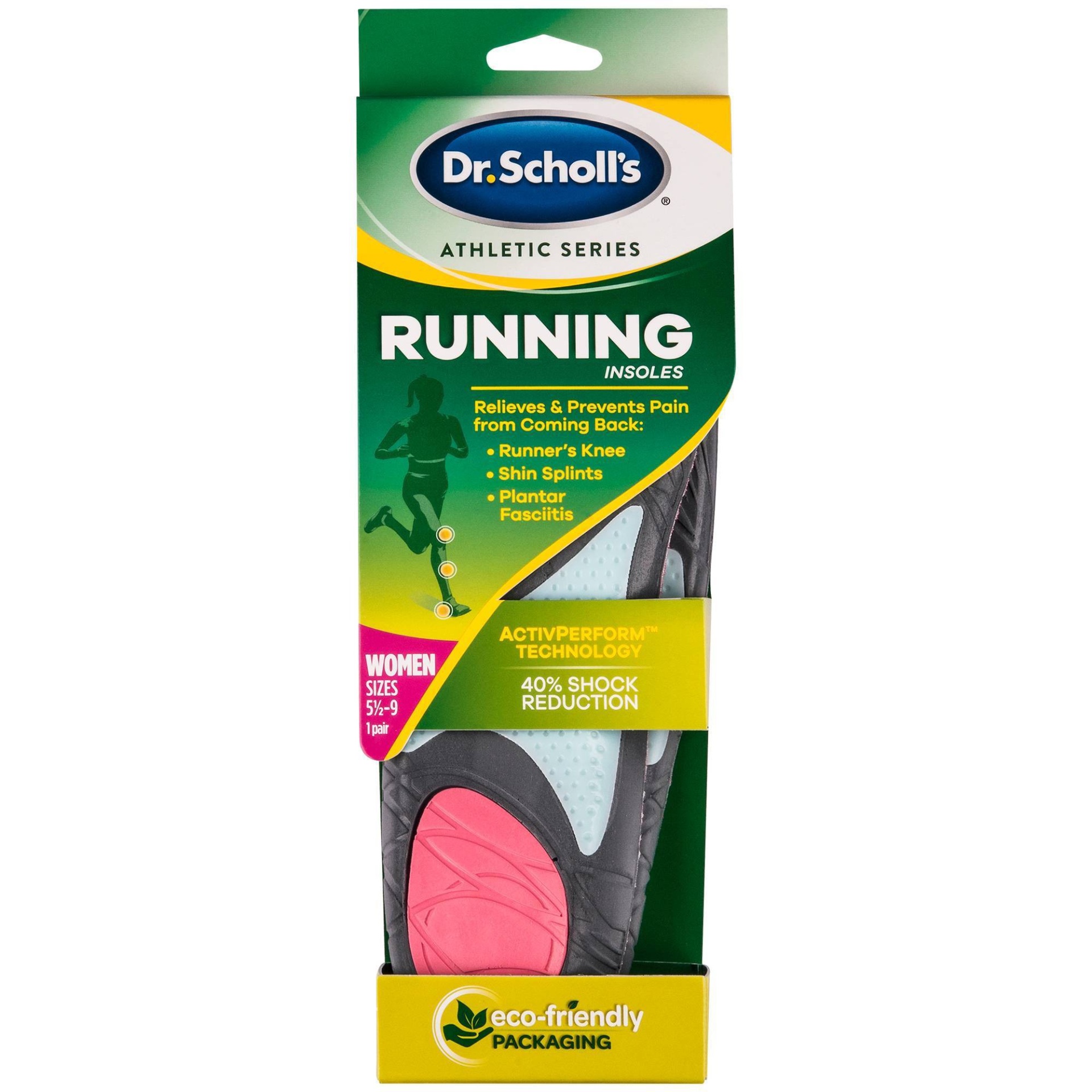 slide 1 of 2, Dr. Scholl's Athletic Series Running Insoles For Women, 1 pair