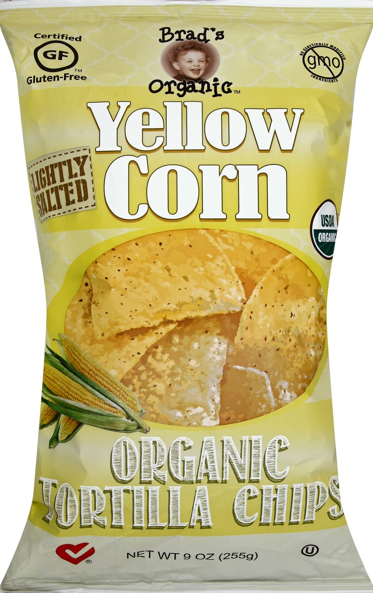 slide 5 of 5, Brad's Organic Yellow Corn Tortilla Chips, 9 oz