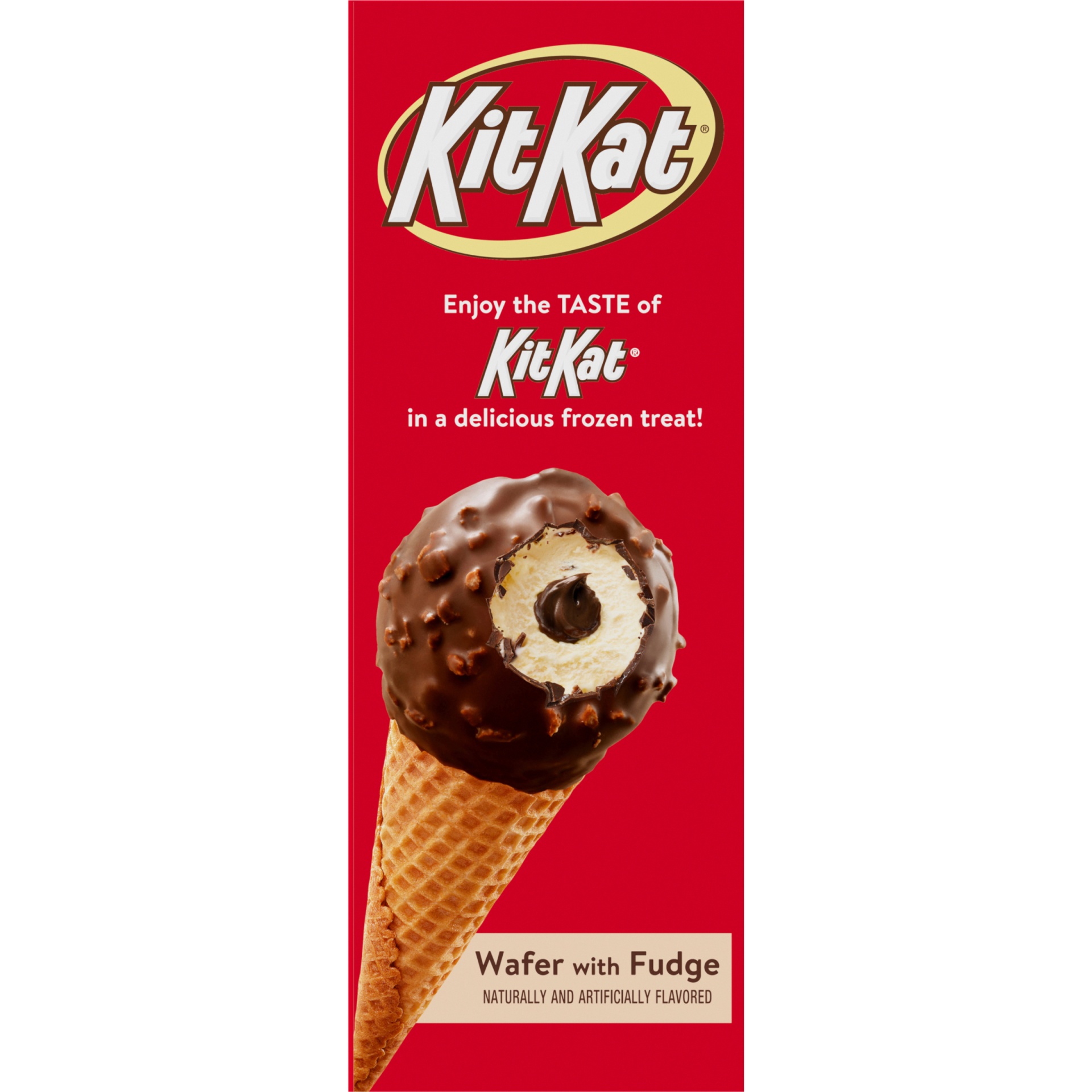 slide 4 of 7, KIT KAT Wafer With Fudge Frozen Dairy Dessert Cones, 18.4 fl oz