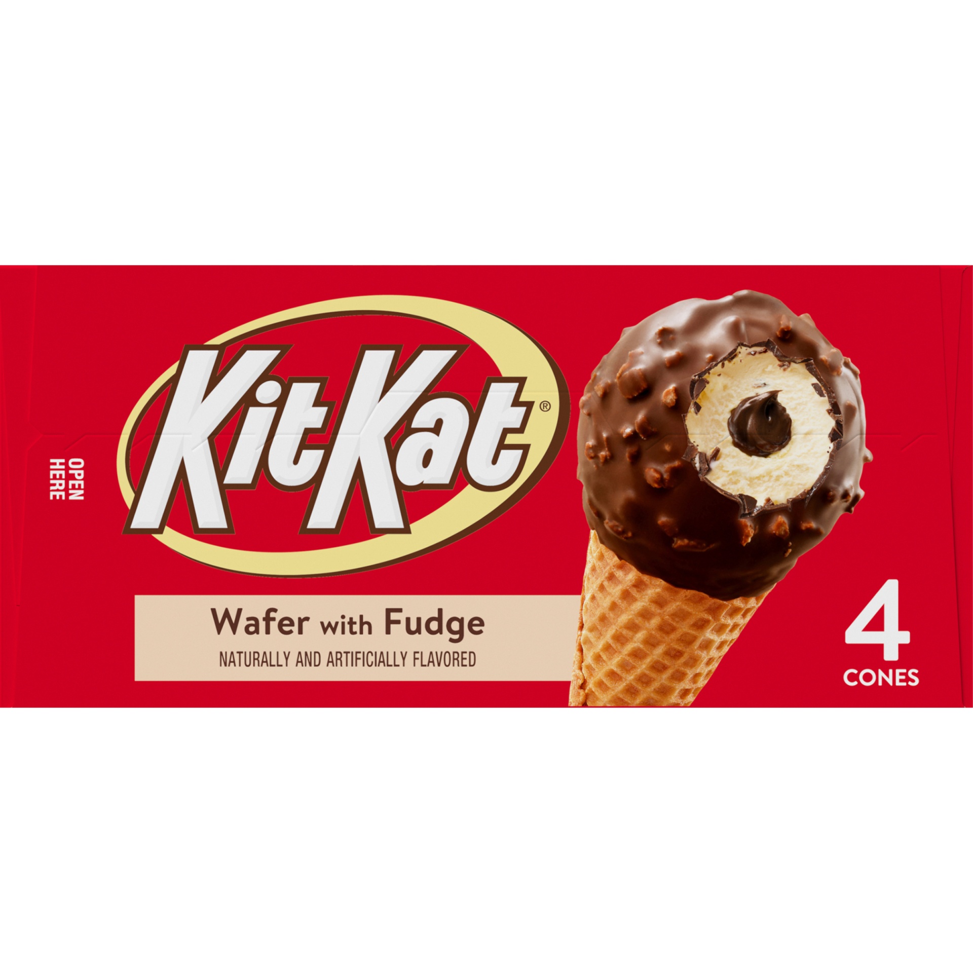 slide 6 of 7, KIT KAT Wafer With Fudge Frozen Dairy Dessert Cones, 18.4 fl oz