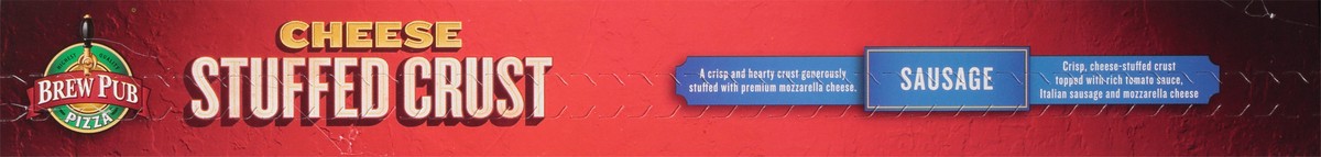 slide 3 of 13, Brew Pub Pizza Stuffed Crust Cheese Sausage Pizza 31.50 oz, 