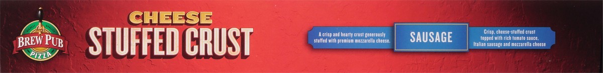 slide 7 of 13, Brew Pub Pizza Stuffed Crust Cheese Sausage Pizza 31.50 oz, 
