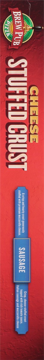 slide 9 of 13, Brew Pub Pizza Stuffed Crust Cheese Sausage Pizza 31.50 oz, 