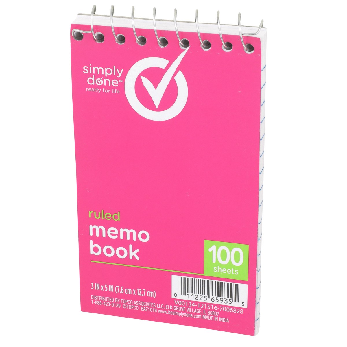 slide 3 of 8, Simply Done Ruled Memo Book, 1 ct