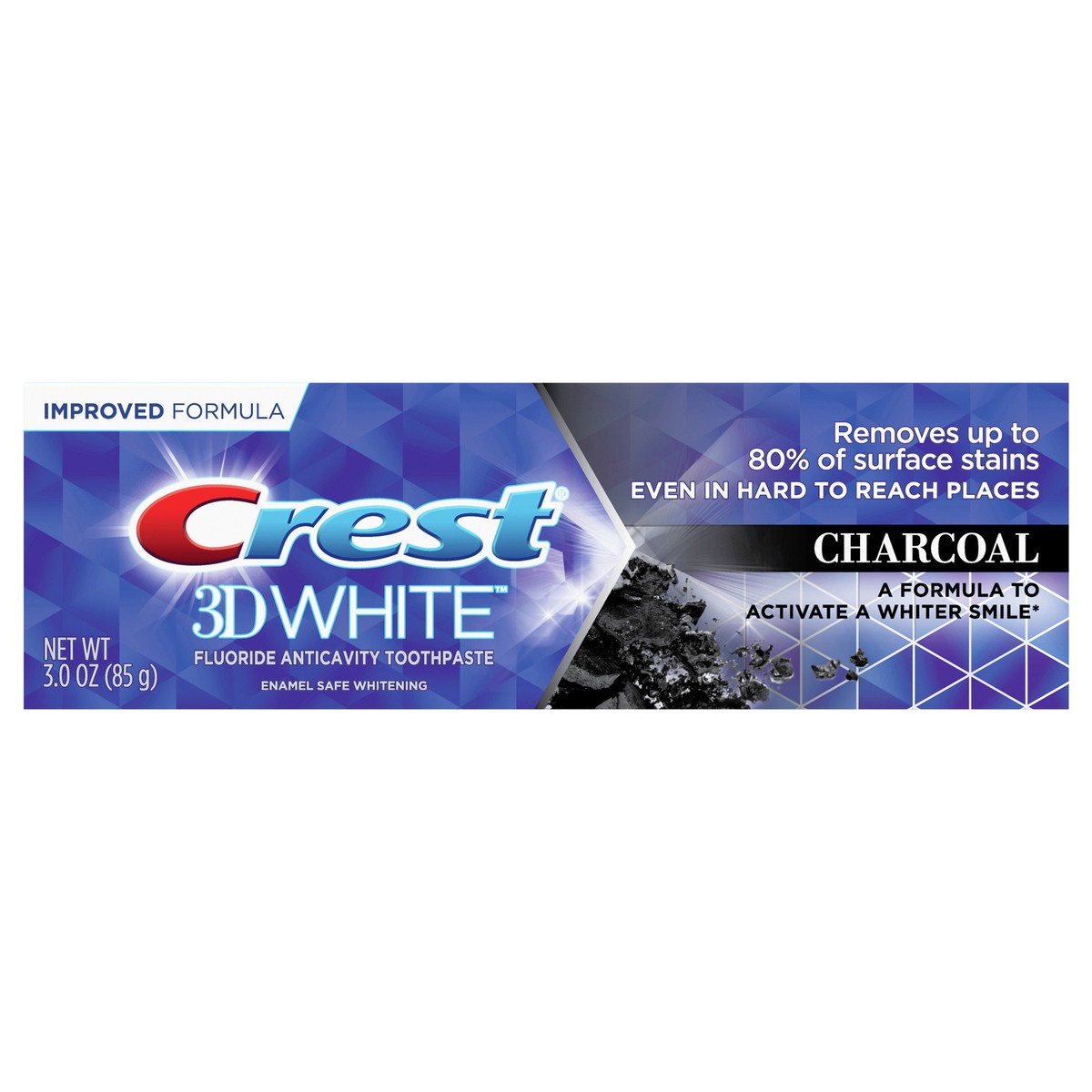 slide 1 of 3, Crest 3D White Fluoride Anticavity Charcoal Toothpaste 3 oz, 3.9 oz