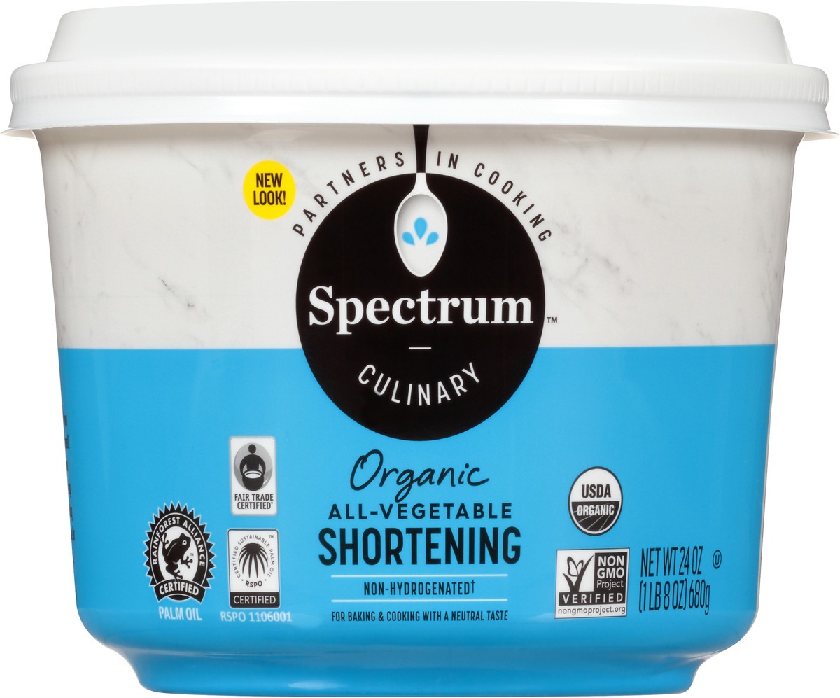 slide 4 of 7, Spectrum Culinary Organic All-Vegetable Shortening 24 oz. Tub, 24 oz