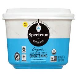 Spectrum Culinary Organic All-Vegetable Shortening 24 oz. Tub