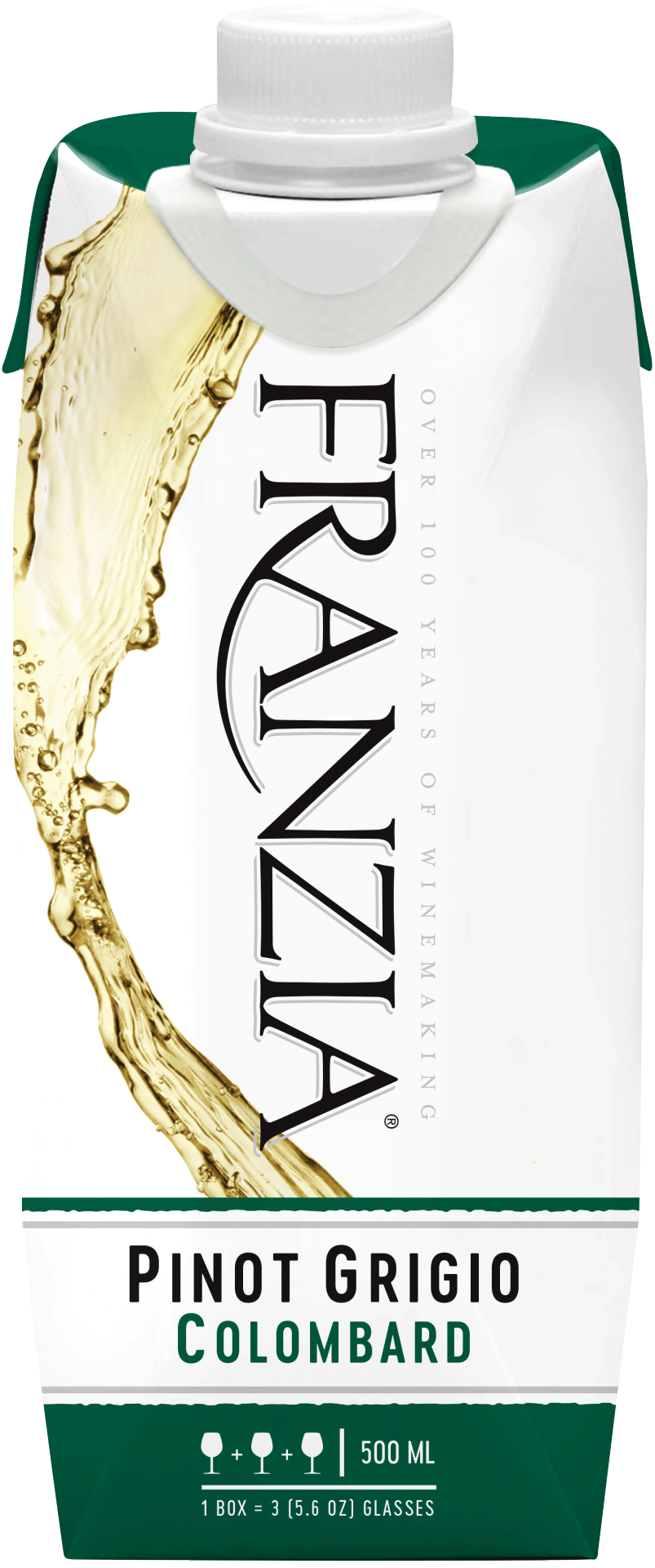 slide 2 of 4, Franzia Pinot Grigio / Colombard White Wine, 500 ml