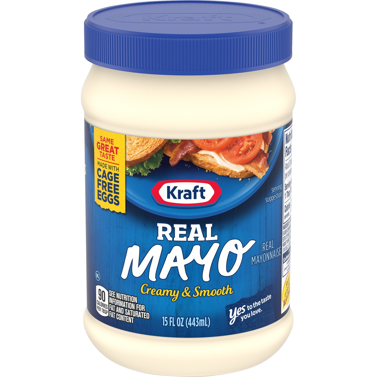 slide 1 of 11, Kraft Real Mayo Creamy & Smooth Mayonnaise Jar, 15 oz