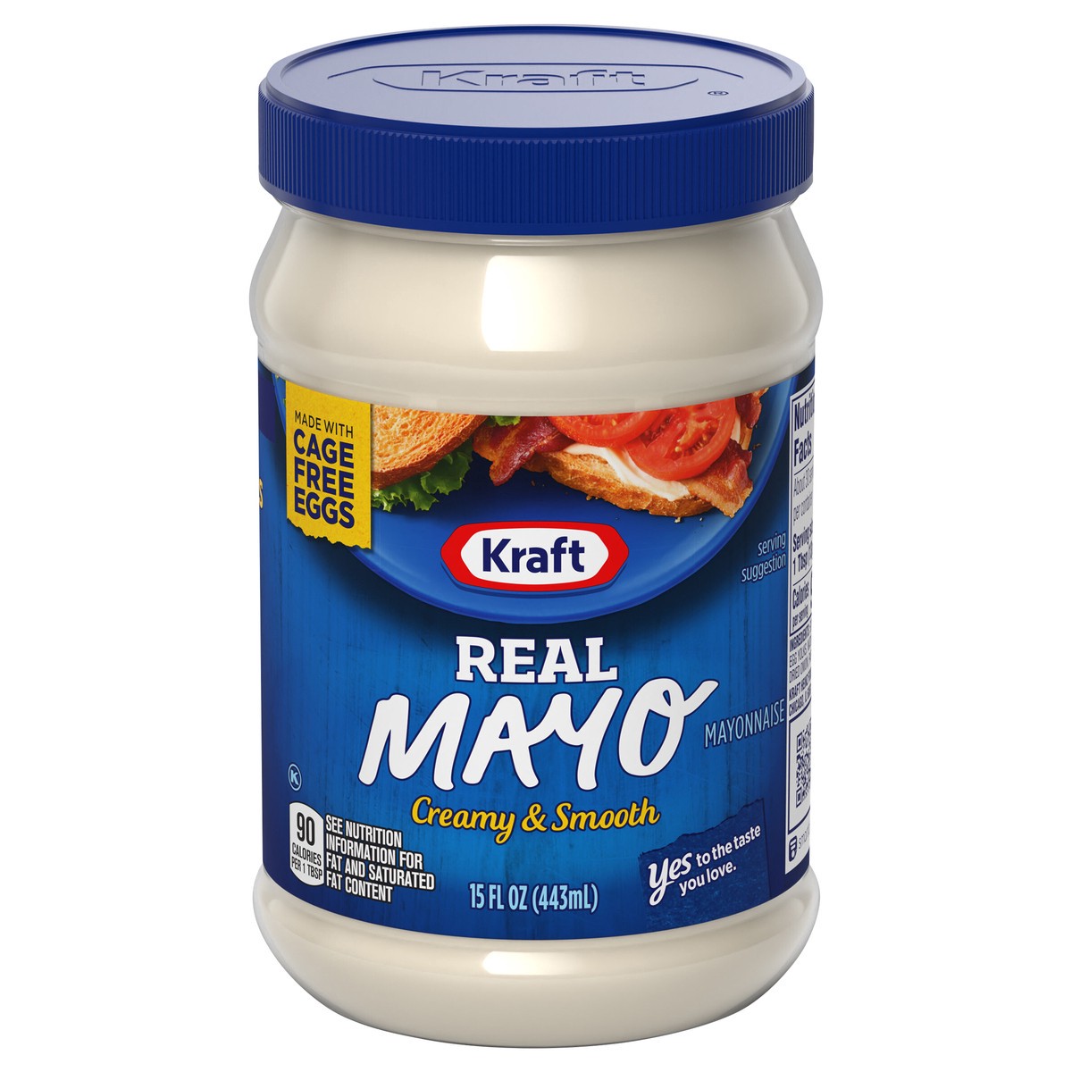 slide 1 of 9, Kraft Real Mayo Creamy & Smooth Mayonnaise, 15 fl oz Jar, 15 fl oz