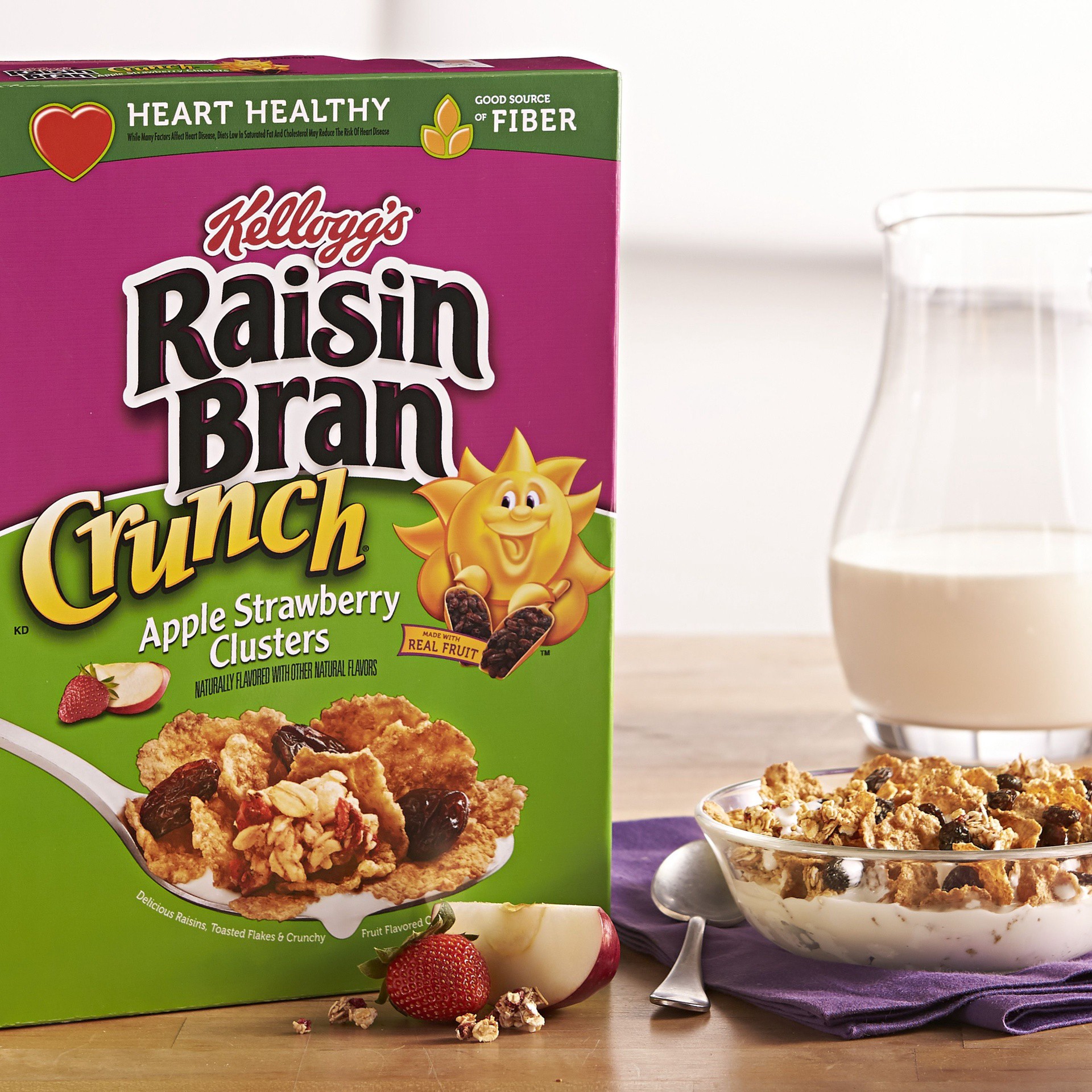 slide 2 of 7, Kellogg's Raisin Bran Crunch Breakfast Cereal, 14.5 oz