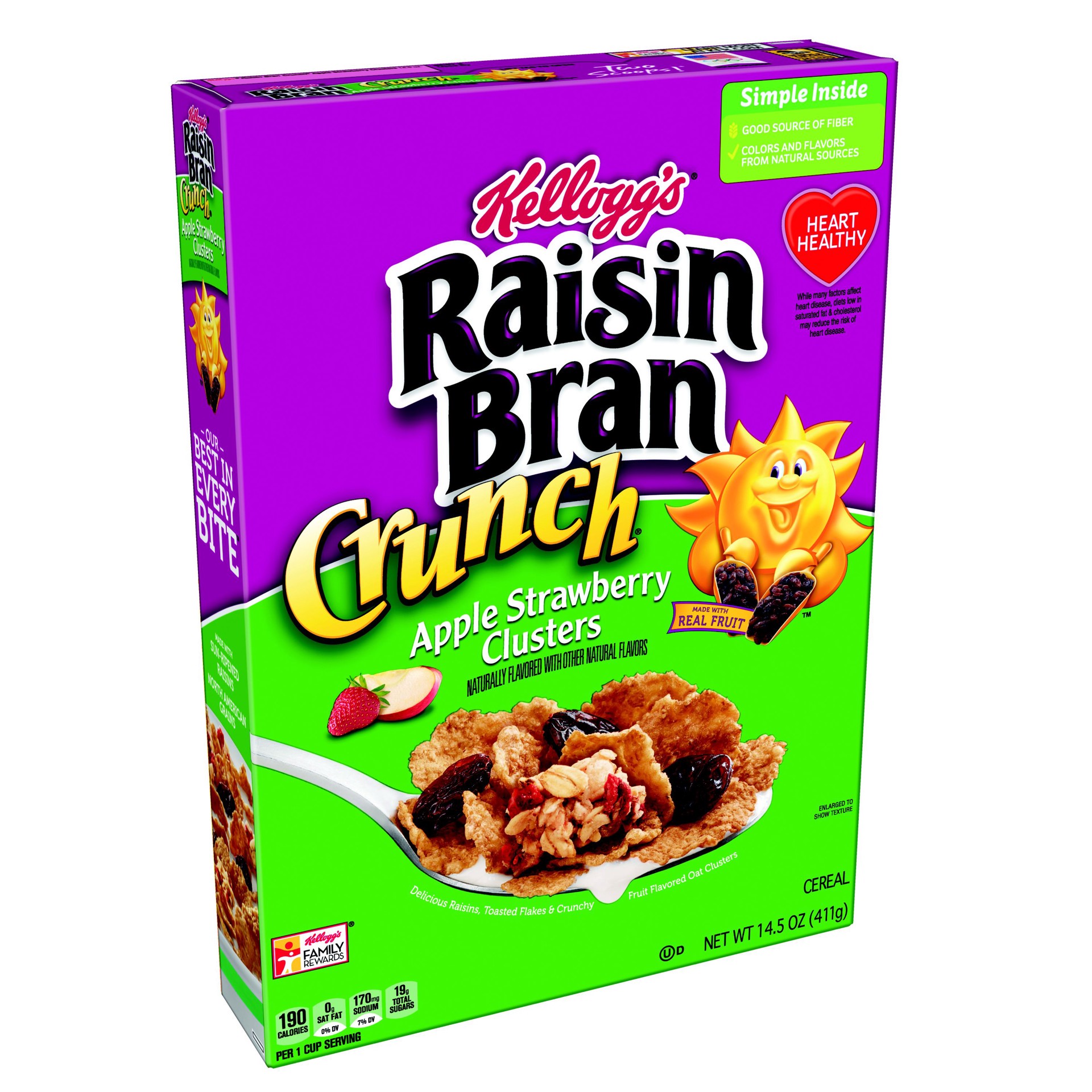 slide 1 of 7, Kellogg's Raisin Bran Crunch Breakfast Cereal, 14.5 oz