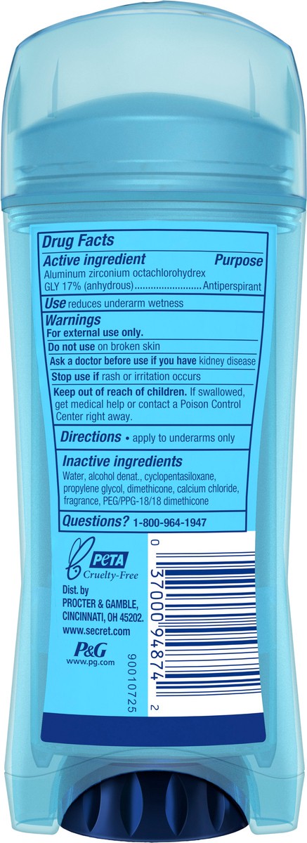 slide 2 of 3, Secret Outlast Clear Gel Antiperspirant Deodorant for Women, Protecting Powder 2.6 oz, 3.4 oz