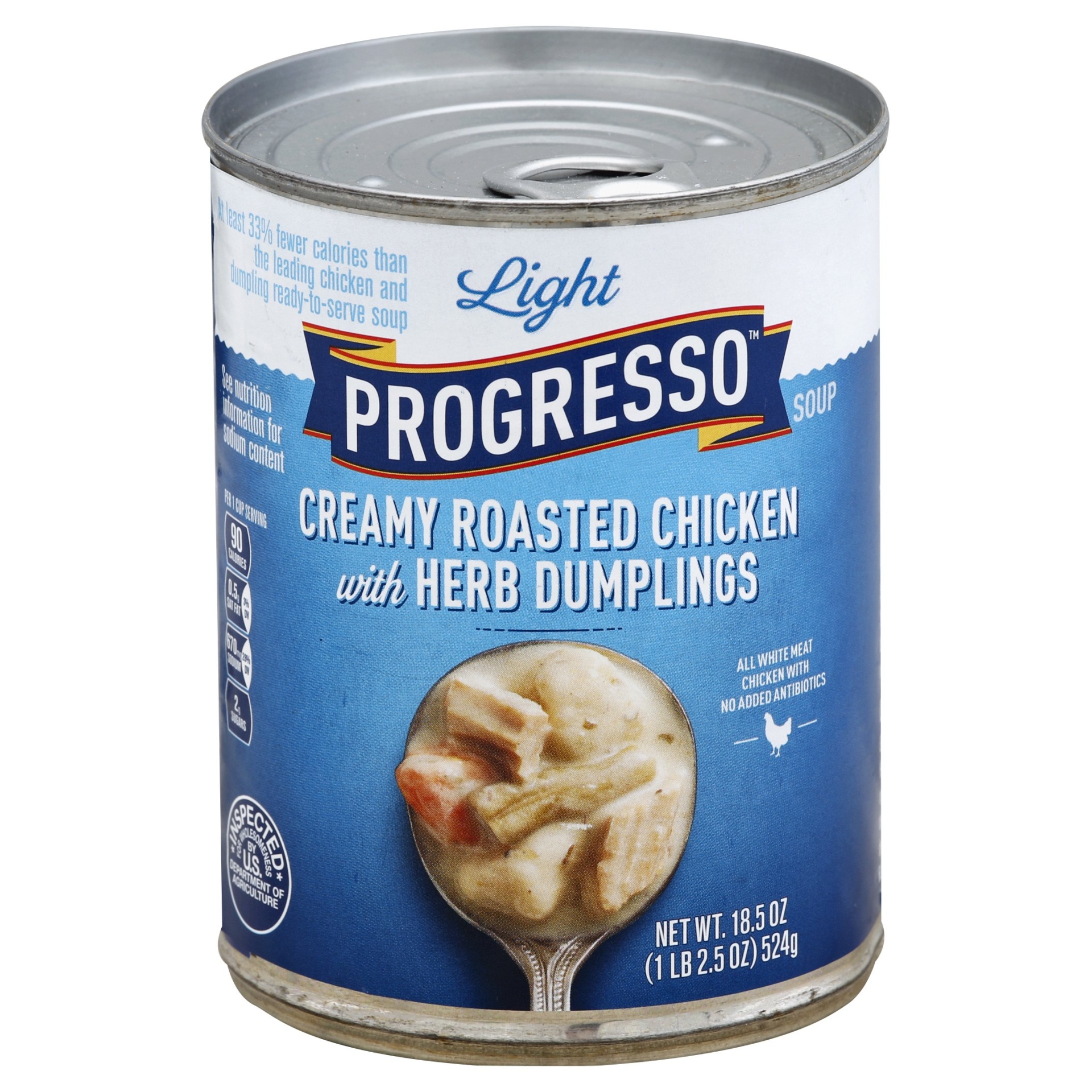 slide 1 of 1, Progresso Soup, Light Creamy Roasted Chicken With Herb Dumplings, 18.5 oz