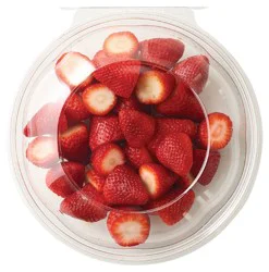 Fresh Cut Strawberries Bowl, 1 lb