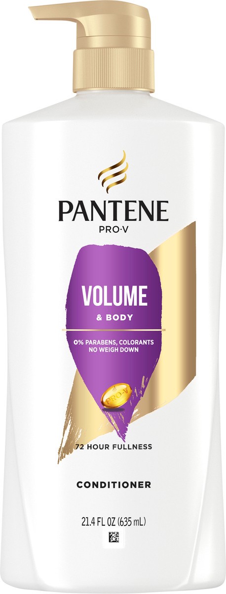 slide 1 of 4, PANTENE PRO-V Volume & Body Conditioner, 21.4oz, 21.40 fl oz