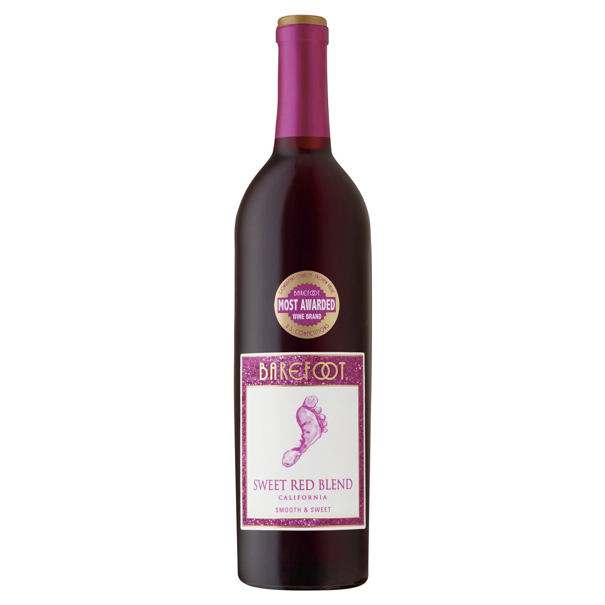 slide 1 of 6, Barefoot Red Wine, 750 ml