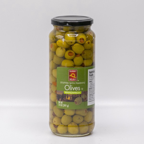 slide 1 of 1, Sunny Select Pimento Stuffed Manzanilla Olives 14 oz, 14 oz