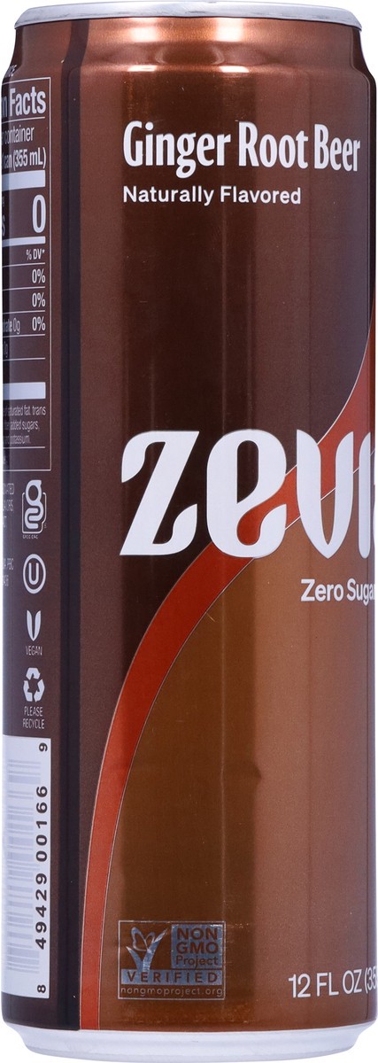 slide 2 of 9, Zevia Ginger Root Beer Zero Calorie Soda Single - 12 fl oz, 