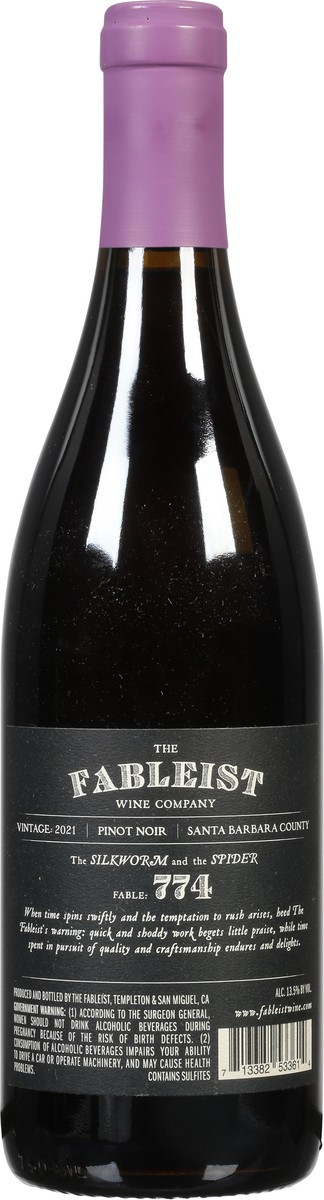 slide 6 of 9, The Fableist Pinot Noir 750 ml, 750 ml