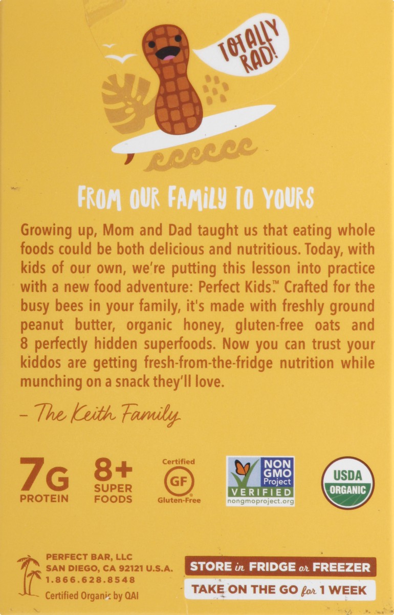 slide 5 of 9, Perfect Kids Organic Refrigerated Peanut Butter Cookie Snack Bar 5 ea, 5 ct; 1.06 oz