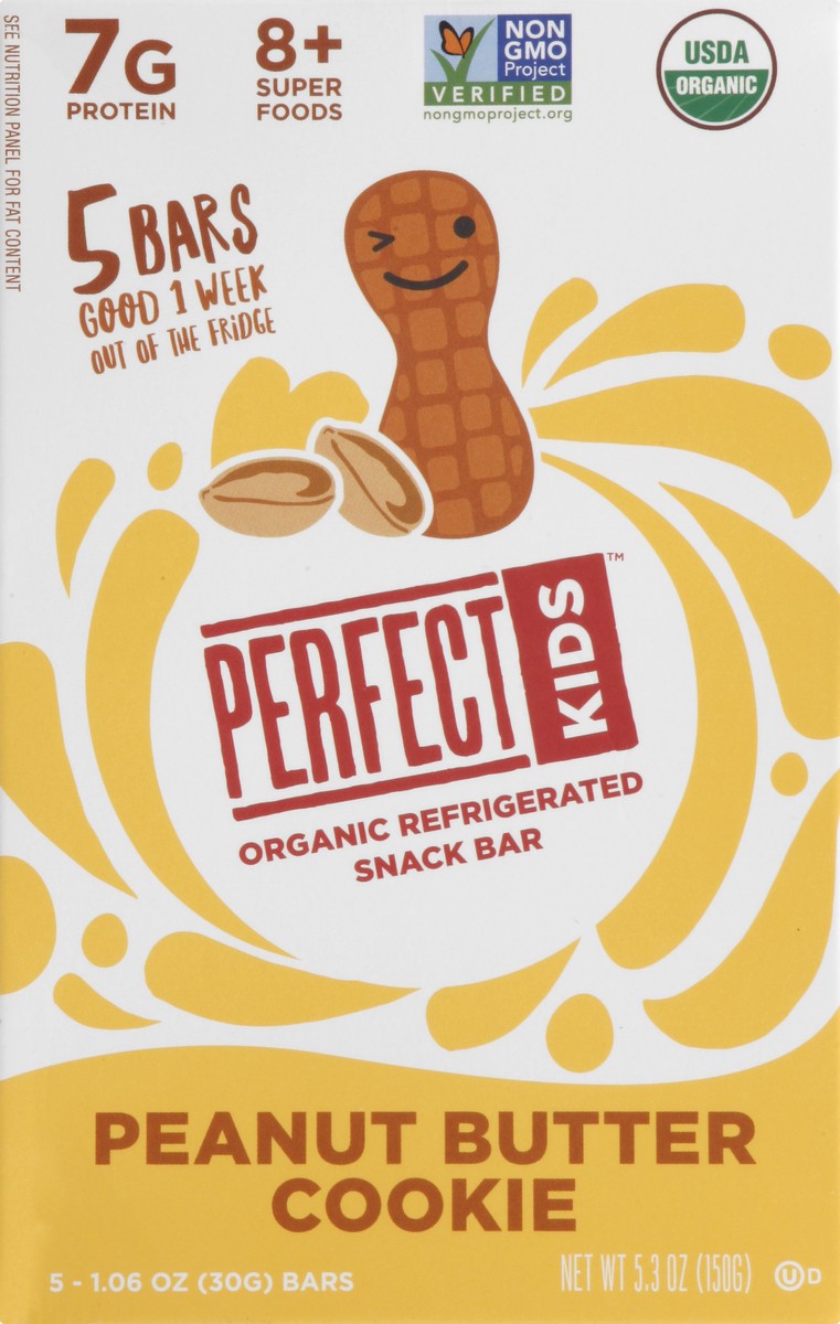 slide 6 of 9, Perfect Kids Organic Refrigerated Peanut Butter Cookie Snack Bar 5 ea, 5 ct; 1.06 oz