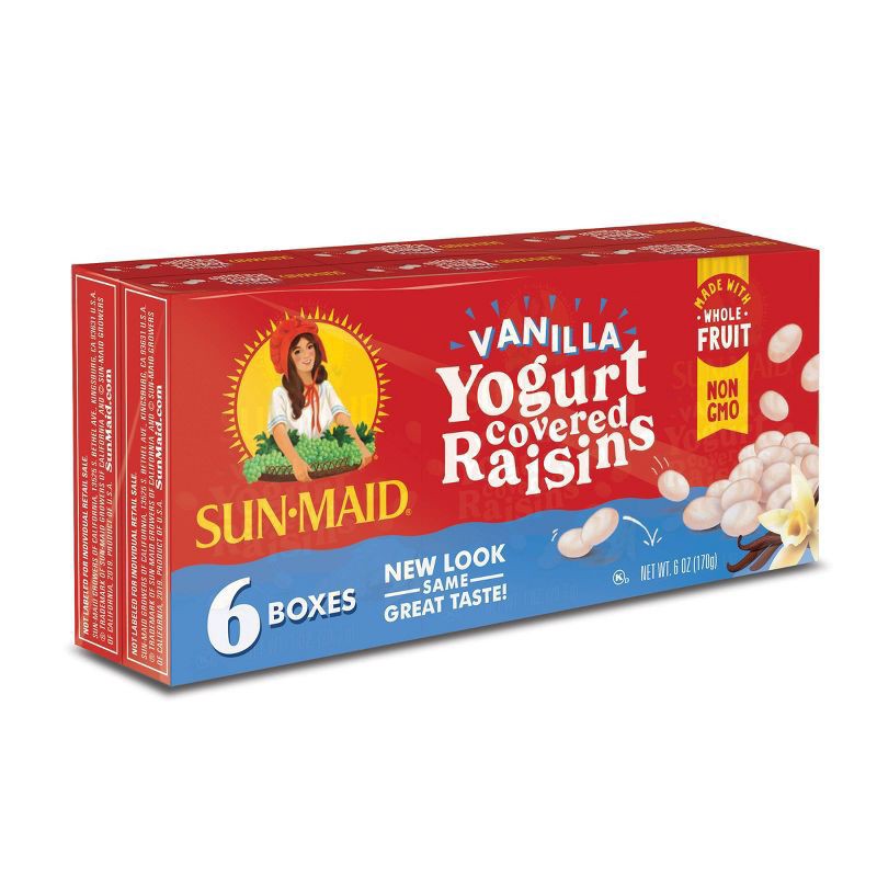 slide 3 of 5, Sun-Maid Vanilla Yogurt Raisins - 6ct, 6 ct
