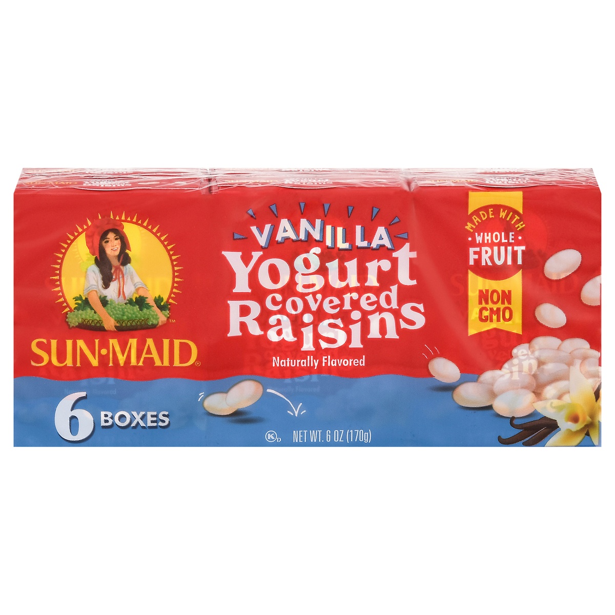 slide 1 of 8, Sun-Maid Vanilla Yogurt Raisins - 6ct, 6 ct