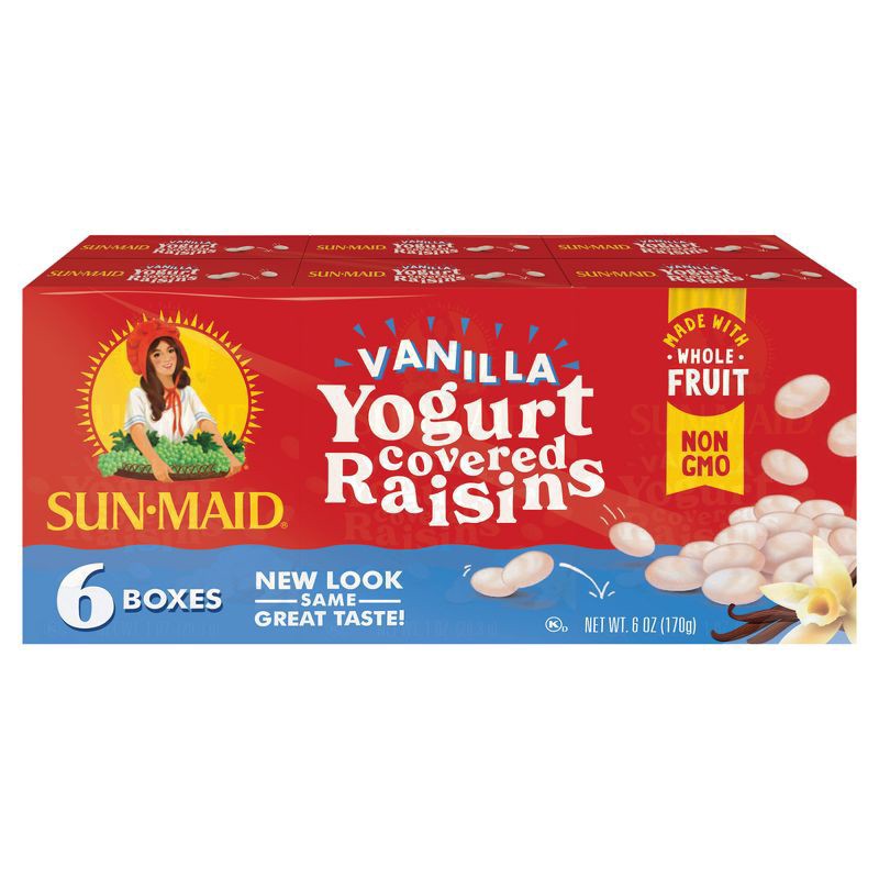 slide 1 of 5, Sun-Maid Vanilla Yogurt Raisins - 6ct, 6 ct