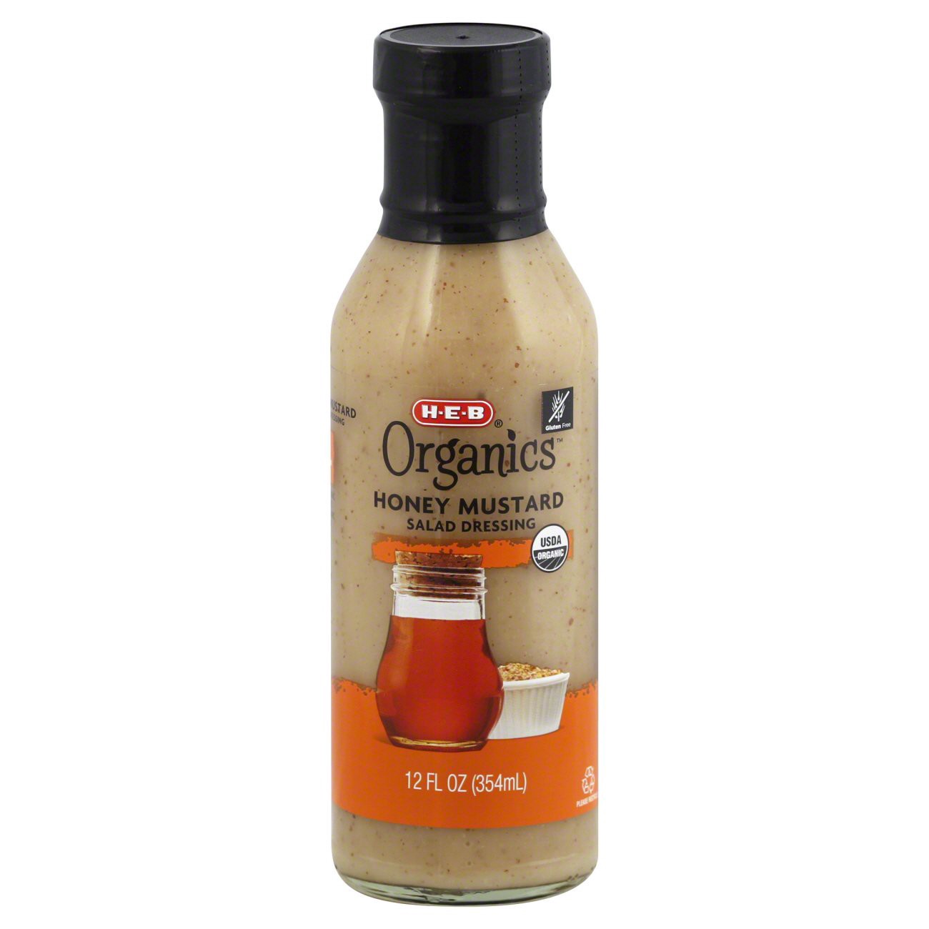 slide 1 of 1, H-E-B Organics Honey Mustard Salad Dressing, 12 oz