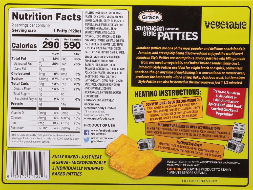 slide 2 of 2, La Fe Grace Patty Vegetable, 9 oz