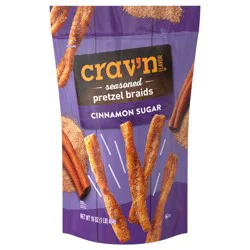 Crav'n Flavor Seasoned Cinnamon Sugar Pretzel Braids 16 oz