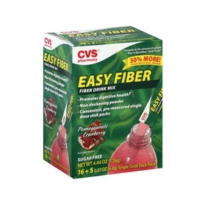 slide 1 of 1, CVS Pharmacy Sugar Free Fiber Drink Mix Stick Packs Pomegranate Cranberry, 21 ct