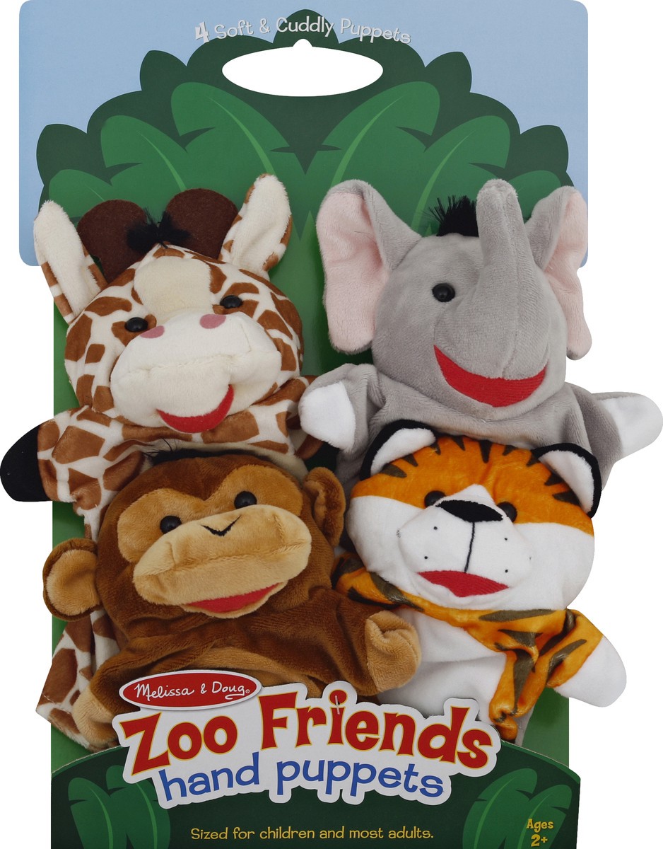 slide 5 of 6, Melissa & Doug Zoo Friends Hand Puppets, 4 ct