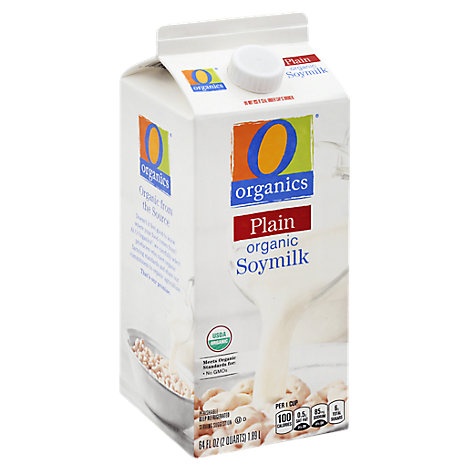 slide 1 of 1, O Organics Organic Soymilk Plain - Half Gallon, 1 ct