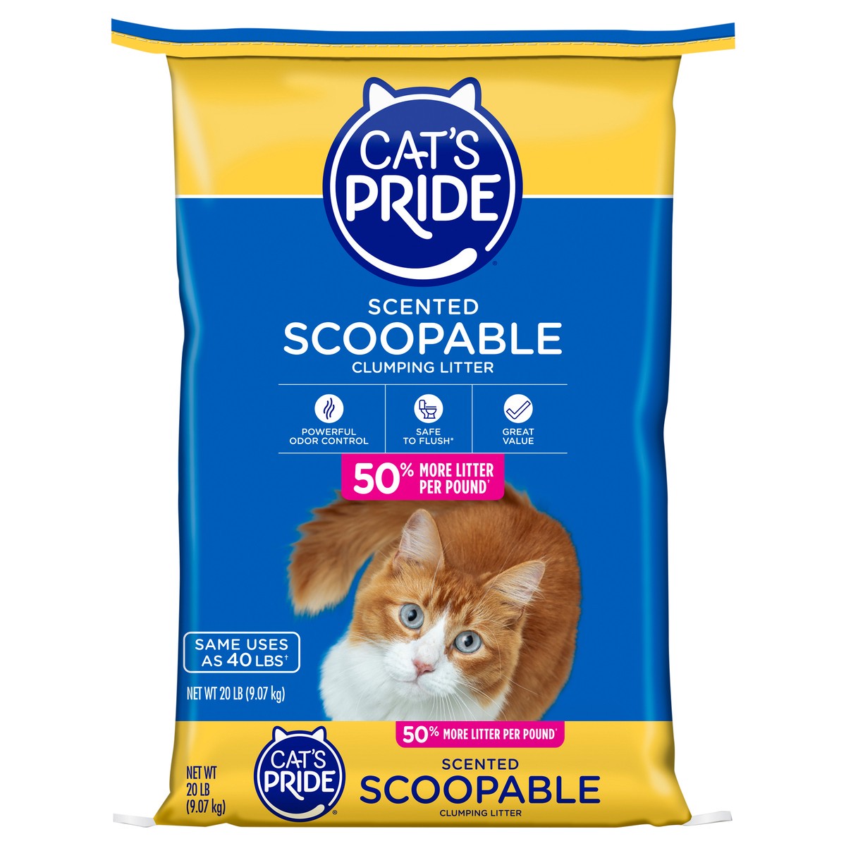 slide 7 of 12, Cat's Pride Scoopable Scented Clumping Litter 20 lbs. Bag, 20 lb