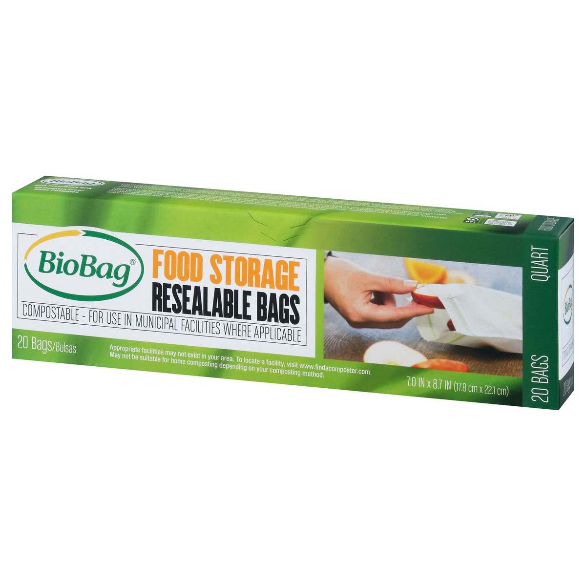 slide 6 of 12, BioBag Food Storage Resealable Bags 20 ea, 20 ct