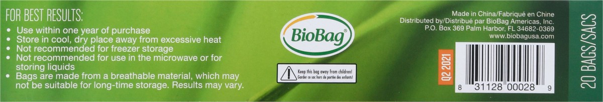 slide 7 of 12, BioBag Food Storage Resealable Bags 20 ea, 20 ct