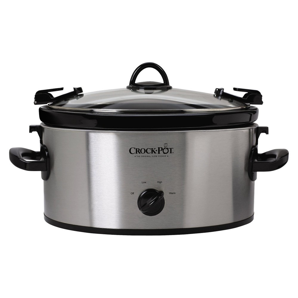 slide 2 of 4, Crock-Pot Smart-Pot Slow Cooker with Travel Strap, Black, 5 qt