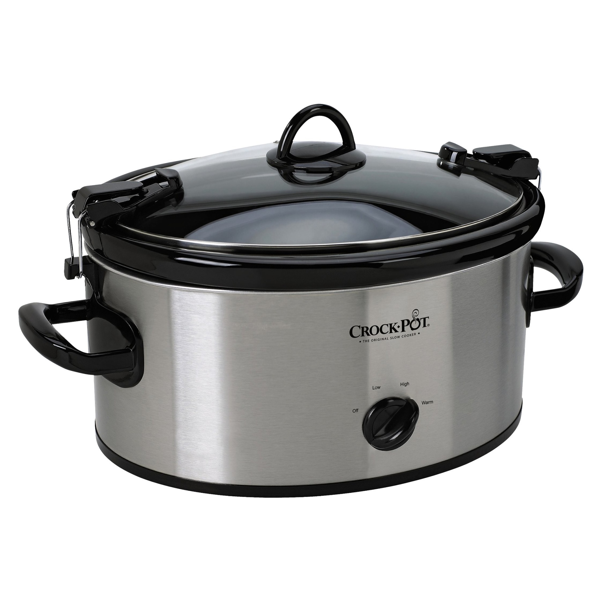 slide 1 of 1, Crock-Pot Smart-Pot Slow Cooker with Travel Strap, Black, 5 qt