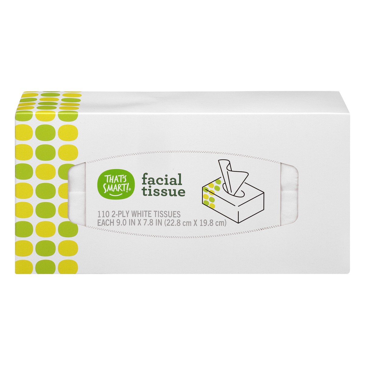 slide 1 of 11, That's Smart! 2-Ply White Facial Tissue 110 ea, 110 ct