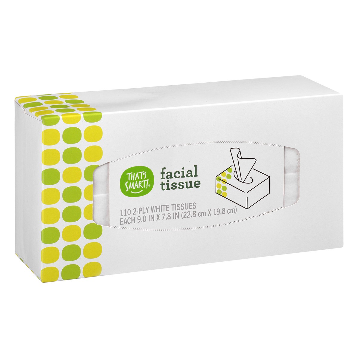 slide 10 of 11, That's Smart! 2-Ply White Facial Tissue 110 ea, 110 ct