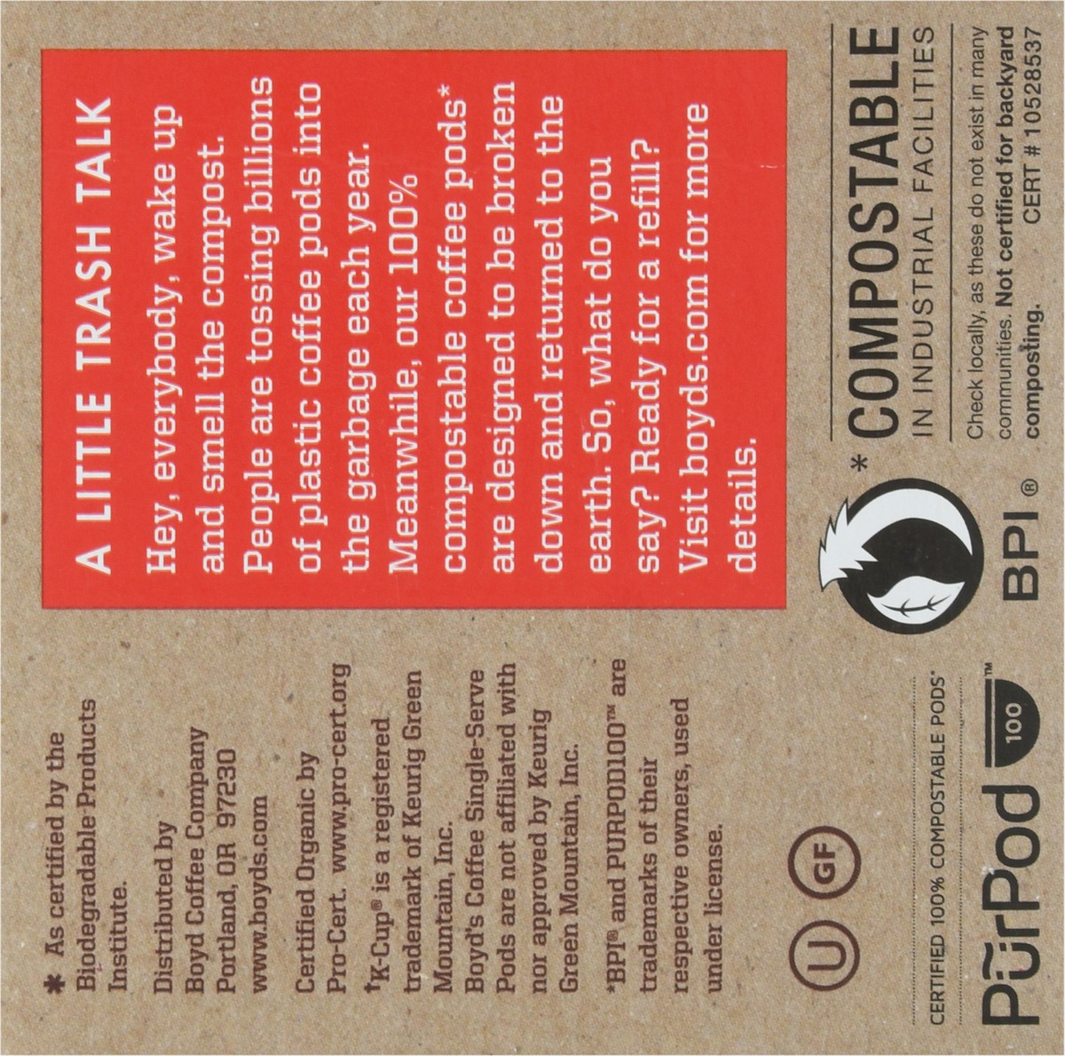 slide 7 of 9, Boyd's Coffee Organic Red Wagon Coffee Pods - 12 ct, 12 ct