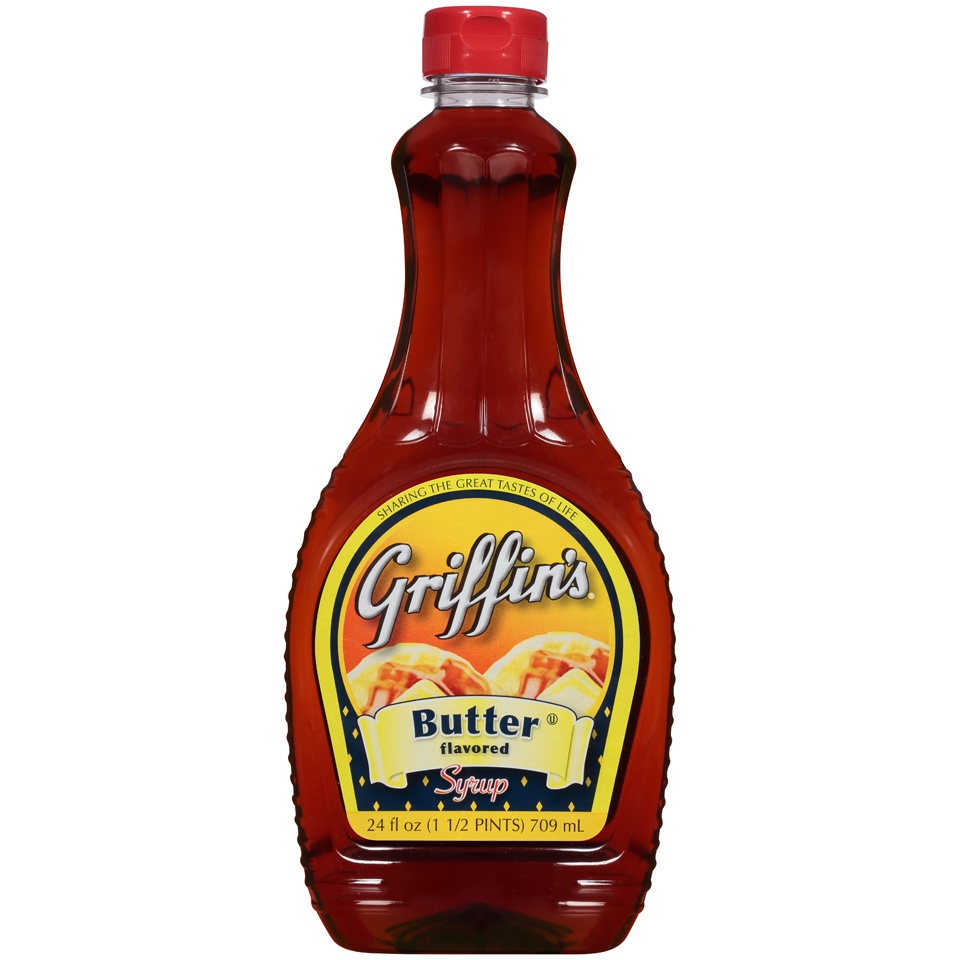 slide 1 of 1, Griffin's Butter Flavored Syrup, 24 fl oz